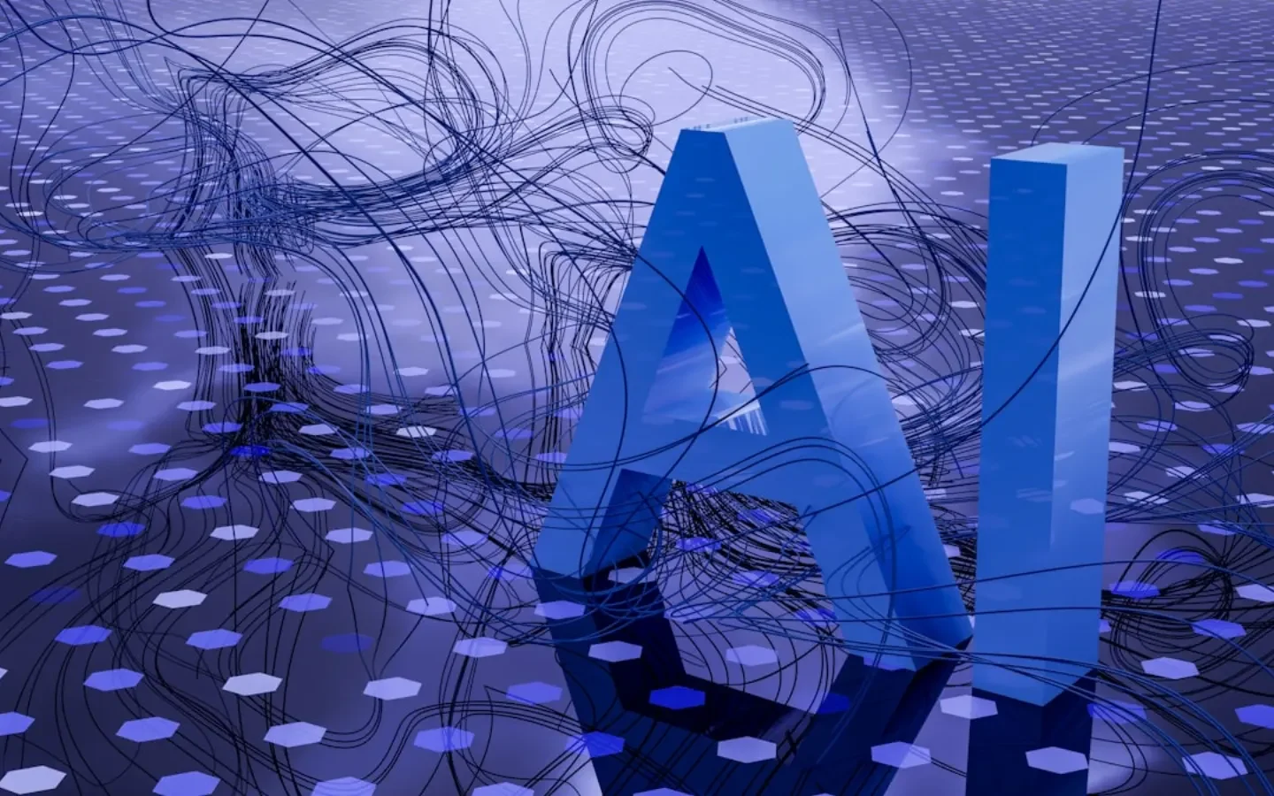 Chip de inteligencia artificial sobre una superficie tecnológica